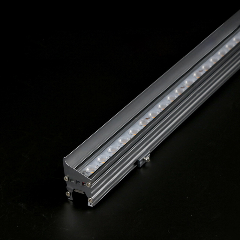 DC24V 8/12W 55X45mm Low Power White/Yellow Light Full Color UCS1903 RGB/DMX512 Addressable Waterproof IP67 Aluminum Lens Linear LED Light LED Wall Wash Outdoor Lighting
